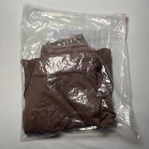 Victoria's Secret Dream Angels Lace-Trim Bikini Panty M Cloudy Grey Silky NWT - Picture 6 of 6